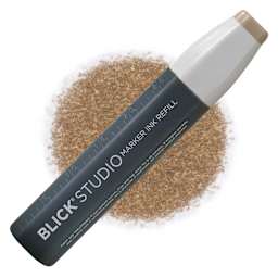 Blick Studio Marker Refill - Sepia, 091, swatch and refill