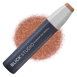 Blick Studio Marker Refill - Walnut, 047, swatch and refill