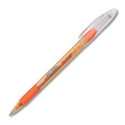 Pentel Sparkle Pop Pen - Single Orange/Yellow Color Changing pen shown uncapped