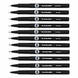 Molotow Blackliner Pens and Sets - Set of 11 (Inside of Packaging)