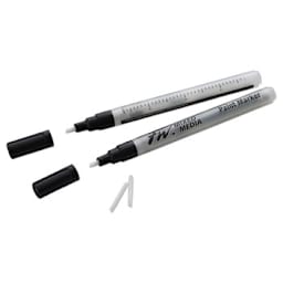 FW Empty Mixed Media Markers and Nibs - 2 uncapped Small Diameter Pens with Chisel Nib Tips shown