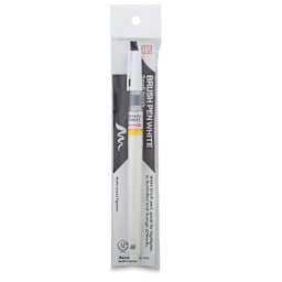 Kuretake Zig Cartoonist White Brush Pen - Front of blister package shown