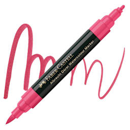 Faber-Castell Albrecht Dürer Watercolor Marker - Pink Carmine 127 marker and swatch