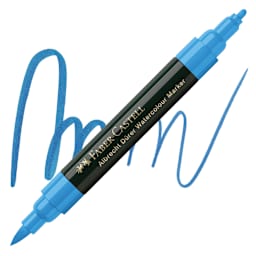 Faber-Castell Albrecht Dürer Watercolor Marker - Phthalo Blue 110 marker and swatch