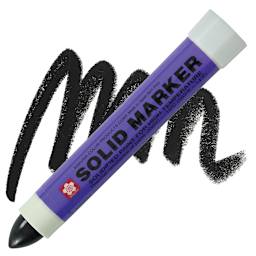 Sakura Solid Paint Marker - Black marker and swatch