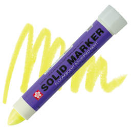 Sakura Solid Paint Marker - Fluorescent Lemon marker and swatch