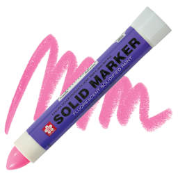 Sakura Solid Paint Marker - Fluorescent Pink marker and swatch