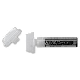Holbein Refillable Markers - 50 mm Marker shown horizontally and uncapped 
