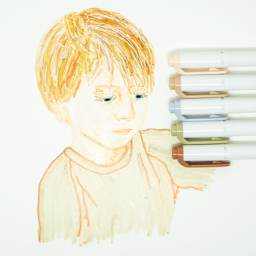 Mildliner Double Ended Creative Markers - 5 pc Set of Neutral Color pens with Drawing 