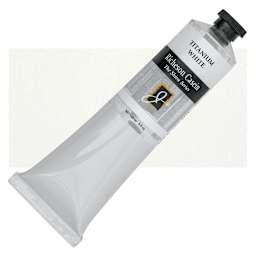 Richeson Casein Paint the Shiva Series - Titanium White, 150 ml tube and swatch