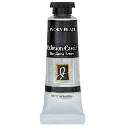 Richeson Casein Paint the Shiva Series - Ivory Black, 37 ml tube