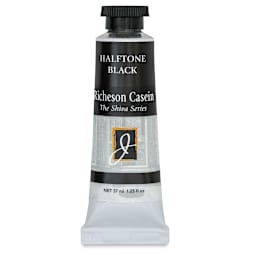 Richeson Casein Paint the Shiva Series - Halftone Black, 37 ml tube
