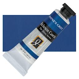 Richeson Casein Paint the Shiva Series - Payne's Gray, 37 ml tube and swatch