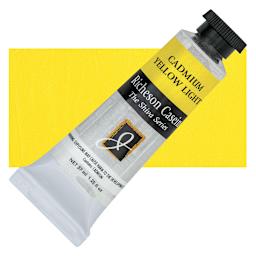 Richeson Casein Paint the Shiva Series - Cadmium Yellow Light, 37 ml tube and swatch