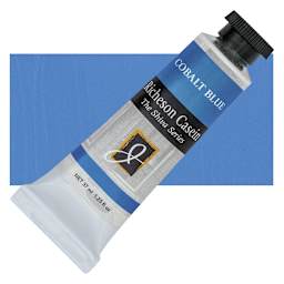 Richeson Casein Paint the Shiva Series - Cobalt Blue, 37 ml tube and swatch