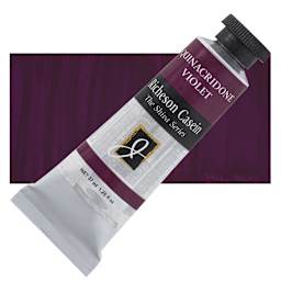 Richeson Casein Paint the Shiva Series - Quinacridone Violet, 37 ml tube and swatch