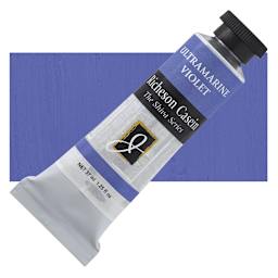 Richeson Casein Paint the Shiva Series - Ultramarine Violet, 37 ml tube and swatch