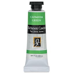 Richeson Casein Paint the Shiva Series - Cadmium Green, 37 ml tube