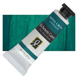 Richeson Casein Paint the Shiva Series - Shiva Green (Phthalo), 37 ml tube and swatch