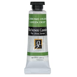 Richeson Casein Paint the Shiva Series - Chromium Oxide Green Deep, 37 ml tube