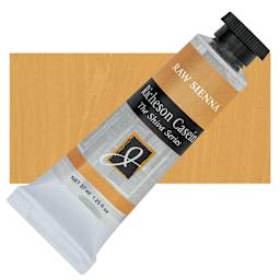 Richeson Casein Paint the Shiva Series - Raw Sienna, 37 ml tube and swatch