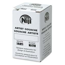 Niji Artist Gouache - White, 0.5 oz box
