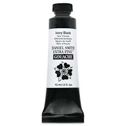 Daniel Smith Extra Fine Gouache - Ivory Black, 15 ml Tube