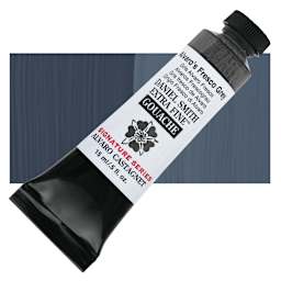 Daniel Smith Extra Fine Gouache - Alvaro's Fresco Grey, 15 ml tube and swatch