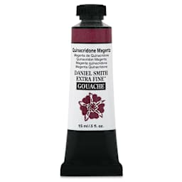 Daniel Smith Extra Fine Gouache - Quinacridone Magenta, 15 ml Tube (Front)