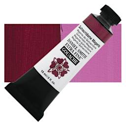 Daniel Smith Extra Fine Gouache - Quinacridone Magenta, 15 ml Tube and swatch