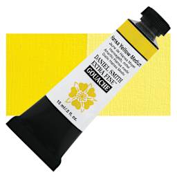 Daniel Smith Extra Fine Gouache - Hansa Yellow, 15 ml Tube and swatch