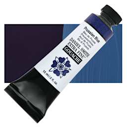 Daniel Smith Extra Fine Gouache - Prussian Blue, 15 ml Tube and swatch