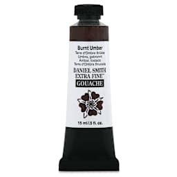 Daniel Smith Extra Fine Gouache - Burnt Umber, 15 ml Tube