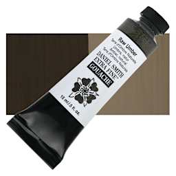 Daniel Smith Extra Fine Gouache - Raw Umber, 15 ml tube and swatch