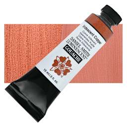 Daniel Smith Extra Fine Gouache - Iridescent Copper, 15 ml Tube and swatch