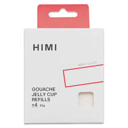 Himi Jelly Gouache Paint - Set of 4, Titanium White Refills front of package