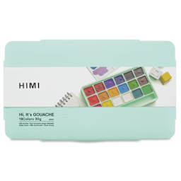 Himi Jelly Gouache Paint - Set of 18, Assorted Colors front of set