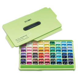 Included Set of 72 Himi Jelly Gouache Paints in Assorted Colors.
