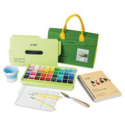 Himi Jelly Gouache Paint - Set of 8, 72 Assorted Colors, 12 ml twin cups