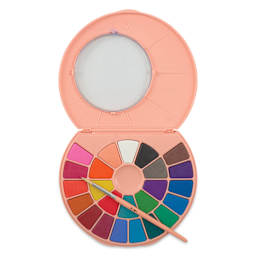 Himi Watercolor Paint Pans - Set of 24 open to show colors