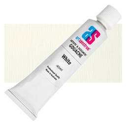 Art Spectrum Artists' Gouache - White, 40 ml tube and swatch