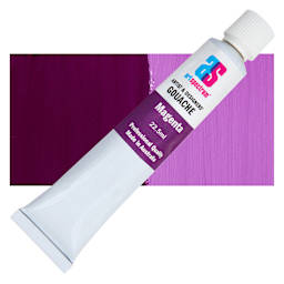 Art Spectrum Artists' Gouache - Magenta, 22.5 ml tube and swatch