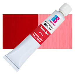 Art Spectrum Artists' Gouache - Poster Red, 22.5 ml tube and swatch