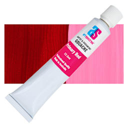Art Spectrum Artists' Gouache - Primary Red, 22.5 ml tube and swatch