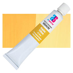 Art Spectrum Artists' Gouache - Naples Yellow, 22.5 ml tube and swatch
