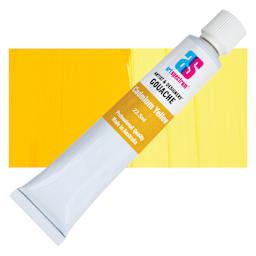 Art Spectrum Artists' Gouache - Cadmium Yellow, 22.5 ml tube and swatch