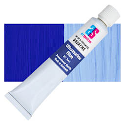 Art Spectrum Artists' Gouache - Ultramarine Blue, 22.5 ml tube and swatch