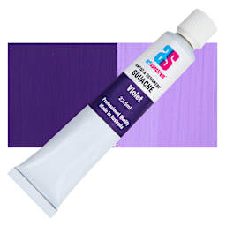 Art Spectrum Artists' Gouache - Violet, 22.5 ml tube and swatch