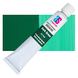 Art Spectrum Artists' Gouache - Dark Green, 22.5 ml tube and swatch