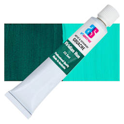 Art Spectrum Artists' Gouache - Viridian Hue, 22.5 ml tube and swatch